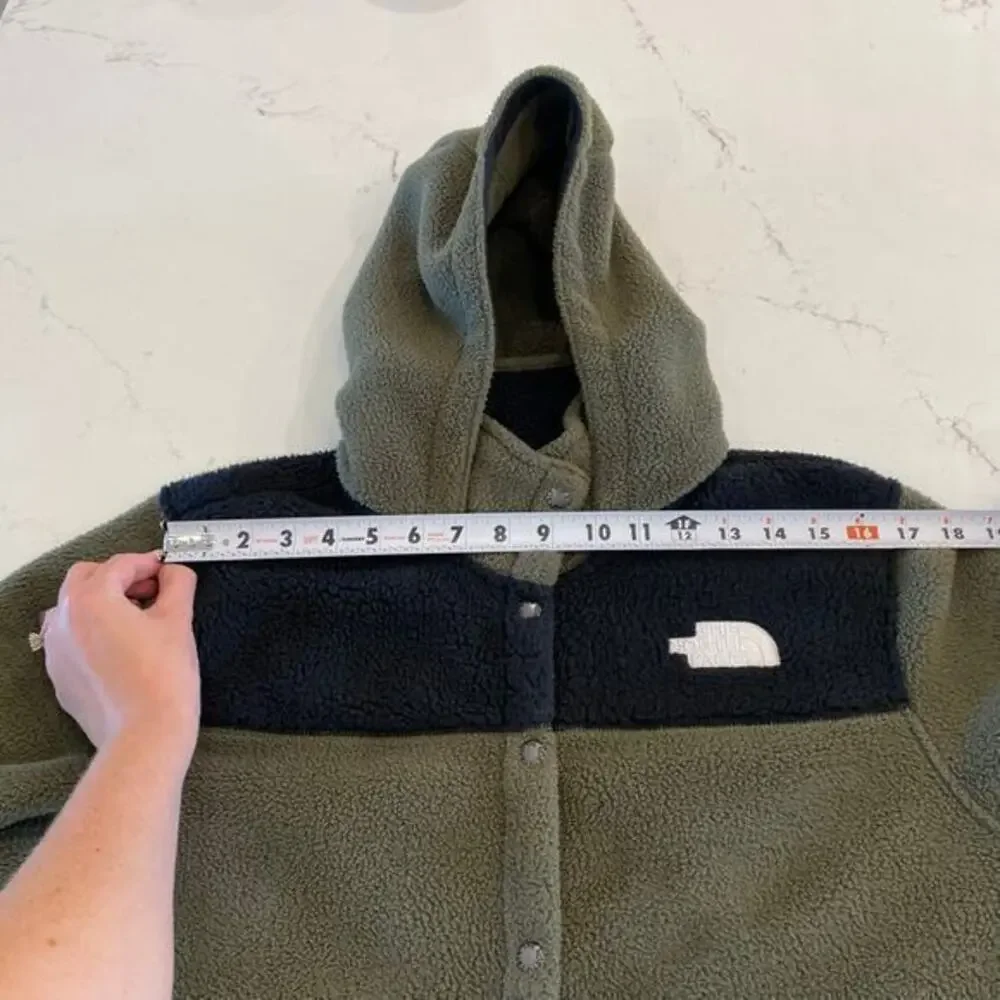 The North‎ Face Women's Gemma Fleece Hoodie Jacket Olive Green and Black Size L